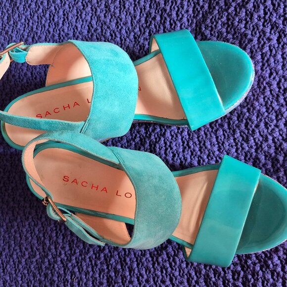 Vintage. "Sacha London" Platform Shoes. size 7. Heels are 4". Hand made. - Picture 3 of 7